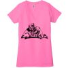 Ladies' Jersey Short-Sleeve Deep V-Neck T-Shirt Thumbnail