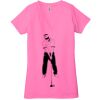 Ladies' Jersey Short-Sleeve Deep V-Neck T-Shirt Thumbnail