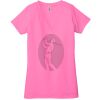 Ladies' Jersey Short-Sleeve Deep V-Neck T-Shirt Thumbnail
