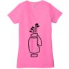 Ladies' Jersey Short-Sleeve Deep V-Neck T-Shirt Thumbnail