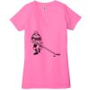 Ladies' Jersey Short-Sleeve Deep V-Neck T-Shirt Thumbnail