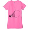 Ladies' Jersey Short-Sleeve Deep V-Neck T-Shirt Thumbnail