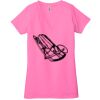 Ladies' Jersey Short-Sleeve Deep V-Neck T-Shirt Thumbnail