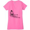 Ladies' Jersey Short-Sleeve Deep V-Neck T-Shirt Thumbnail