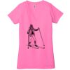 Ladies' Jersey Short-Sleeve Deep V-Neck T-Shirt Thumbnail