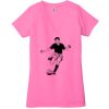 Ladies' Jersey Short-Sleeve Deep V-Neck T-Shirt Thumbnail