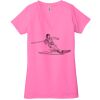Ladies' Jersey Short-Sleeve Deep V-Neck T-Shirt Thumbnail