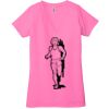 Ladies' Jersey Short-Sleeve Deep V-Neck T-Shirt Thumbnail