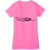 Ladies' Jersey Short-Sleeve Deep V-Neck T-Shirt Thumbnail