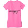 Ladies' Jersey Short-Sleeve Deep V-Neck T-Shirt Thumbnail