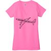 Ladies' Jersey Short-Sleeve Deep V-Neck T-Shirt Thumbnail