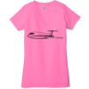 Ladies' Jersey Short-Sleeve Deep V-Neck T-Shirt Thumbnail