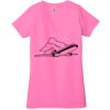 Ladies' Jersey Short-Sleeve Deep V-Neck T-Shirt Thumbnail