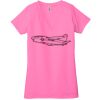 Ladies' Jersey Short-Sleeve Deep V-Neck T-Shirt Thumbnail