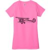 Ladies' Jersey Short-Sleeve Deep V-Neck T-Shirt Thumbnail