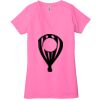Ladies' Jersey Short-Sleeve Deep V-Neck T-Shirt Thumbnail