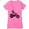 Ladies' Jersey Short-Sleeve Deep V-Neck T-Shirt Thumbnail