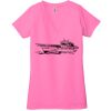 Ladies' Jersey Short-Sleeve Deep V-Neck T-Shirt Thumbnail