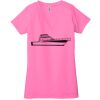 Ladies' Jersey Short-Sleeve Deep V-Neck T-Shirt Thumbnail