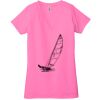 Ladies' Jersey Short-Sleeve Deep V-Neck T-Shirt Thumbnail