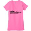 Ladies' Jersey Short-Sleeve Deep V-Neck T-Shirt Thumbnail