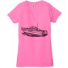 Ladies' Jersey Short-Sleeve Deep V-Neck T-Shirt Thumbnail
