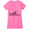 Ladies' Jersey Short-Sleeve Deep V-Neck T-Shirt Thumbnail