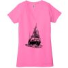 Ladies' Jersey Short-Sleeve Deep V-Neck T-Shirt Thumbnail