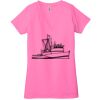 Ladies' Jersey Short-Sleeve Deep V-Neck T-Shirt Thumbnail