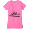Ladies' Jersey Short-Sleeve Deep V-Neck T-Shirt Thumbnail