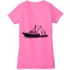 Ladies' Jersey Short-Sleeve Deep V-Neck T-Shirt Thumbnail