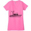 Ladies' Jersey Short-Sleeve Deep V-Neck T-Shirt Thumbnail