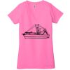 Ladies' Jersey Short-Sleeve Deep V-Neck T-Shirt Thumbnail