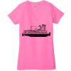 Ladies' Jersey Short-Sleeve Deep V-Neck T-Shirt Thumbnail