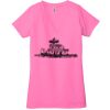 Ladies' Jersey Short-Sleeve Deep V-Neck T-Shirt Thumbnail