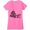 Ladies' Jersey Short-Sleeve Deep V-Neck T-Shirt Thumbnail