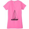 Ladies' Jersey Short-Sleeve Deep V-Neck T-Shirt Thumbnail