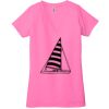 Ladies' Jersey Short-Sleeve Deep V-Neck T-Shirt Thumbnail