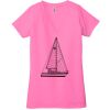 Ladies' Jersey Short-Sleeve Deep V-Neck T-Shirt Thumbnail