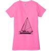 Ladies' Jersey Short-Sleeve Deep V-Neck T-Shirt Thumbnail