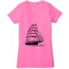 Ladies' Jersey Short-Sleeve Deep V-Neck T-Shirt Thumbnail