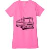 Ladies' Jersey Short-Sleeve Deep V-Neck T-Shirt Thumbnail