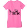 Ladies' Jersey Short-Sleeve Deep V-Neck T-Shirt Thumbnail