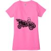 Ladies' Jersey Short-Sleeve Deep V-Neck T-Shirt Thumbnail