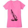 Ladies' Jersey Short-Sleeve Deep V-Neck T-Shirt Thumbnail