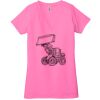 Ladies' Jersey Short-Sleeve Deep V-Neck T-Shirt Thumbnail