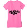 Ladies' Jersey Short-Sleeve Deep V-Neck T-Shirt Thumbnail