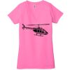 Ladies' Jersey Short-Sleeve Deep V-Neck T-Shirt Thumbnail