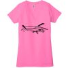 Ladies' Jersey Short-Sleeve Deep V-Neck T-Shirt Thumbnail