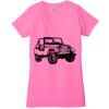 Ladies' Jersey Short-Sleeve Deep V-Neck T-Shirt Thumbnail